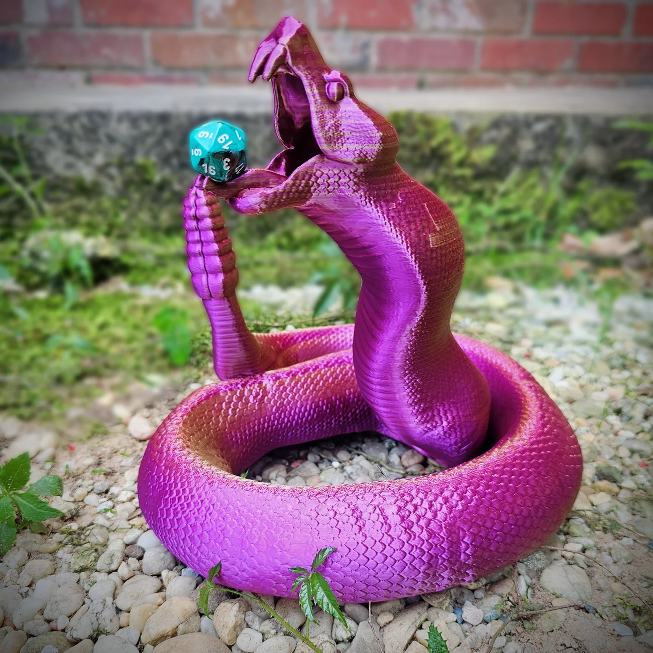 Bone Rattling Viper Dice Tower By Pretzel Prints, dnd accessories - Image 2