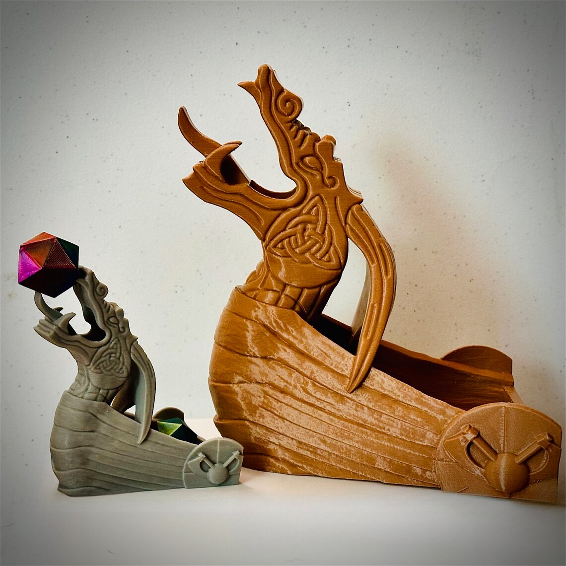 Viking Dragon Longboat Dice Tower - Epic RPG Adventure