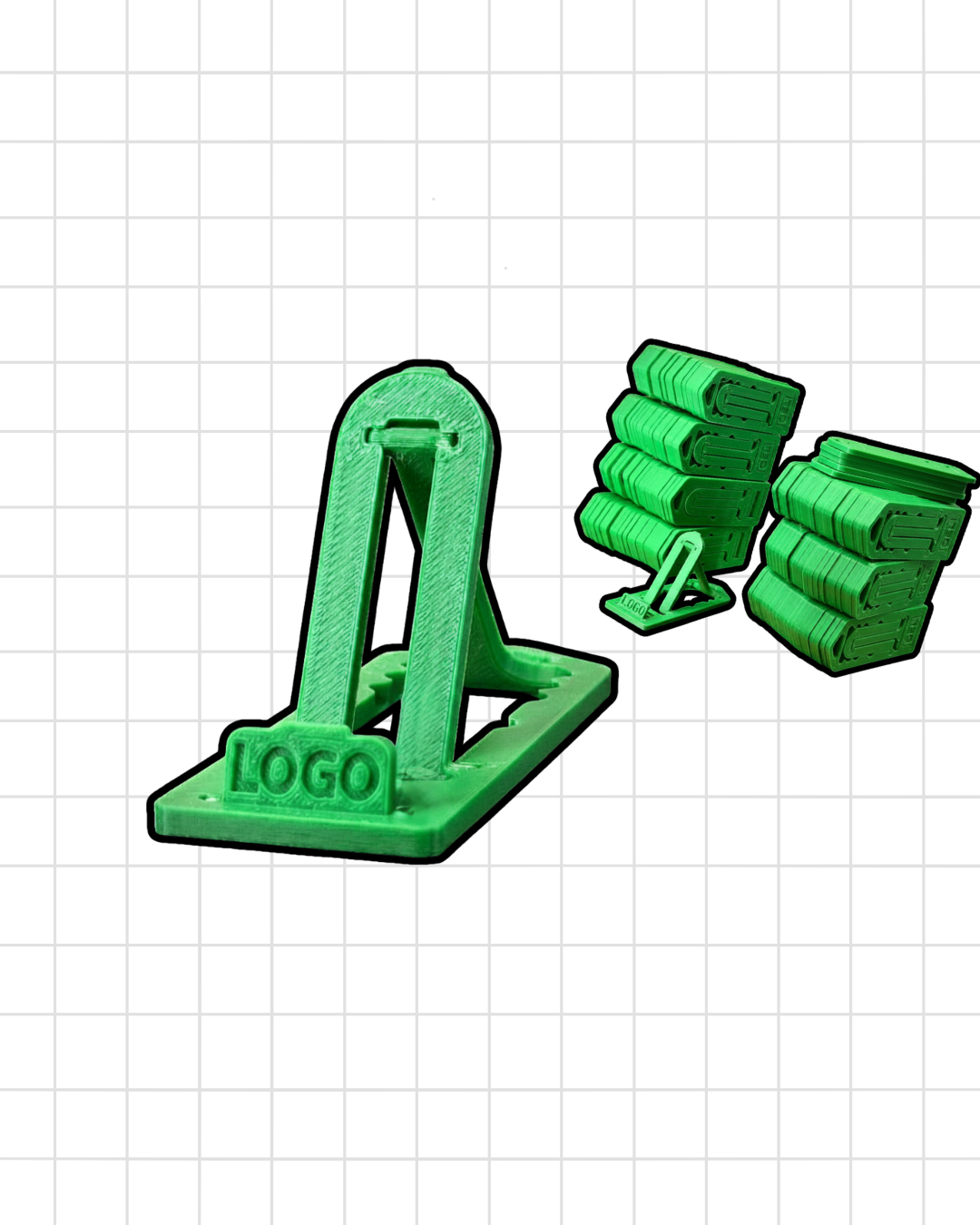 50-Pack Foldable Phone Stand Keychain (customized logo option) - Image 1