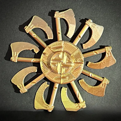 VIKING BEARDED AXE FIDGET SPINNER WITH CELTIC KNOT SHIELD - Image 1